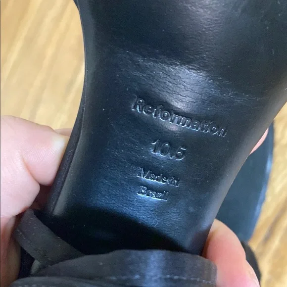 Reformation Black Platform Shoes with Strappy Design - Picture 6 of 6